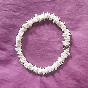 White puka shell 9" anklet from Hawaii